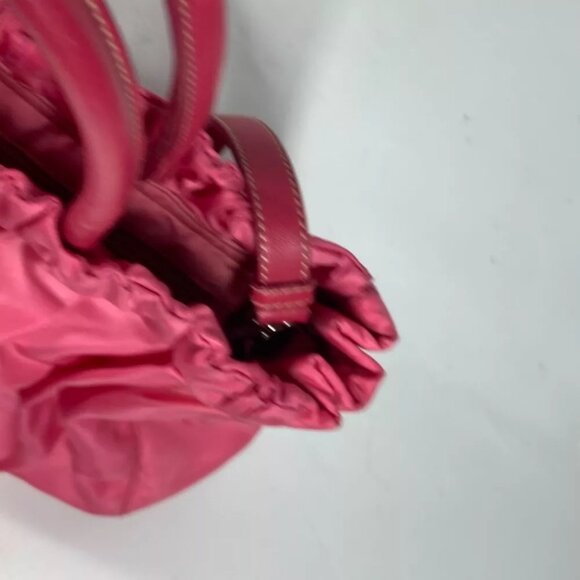 PRADA Shoulder Bag Bag Logo ribbon 2WAY bag Hand Bag Nylon pink - Picture 12 of 16